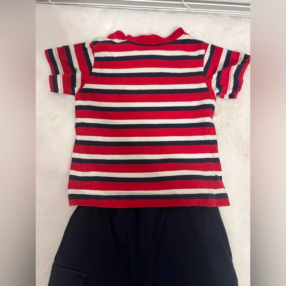 Vintage Oshkosh Baby Striped Matching Set Size 6-9 months